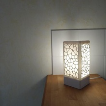 customisable tower lamp home daylight customizable voronoi lampshade slaughter 3d print model - Mito3D