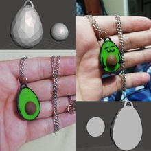 customizable avocado jewelry anycubic3d 3d print model - Mito3D