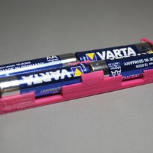 anpassbare Batteriehalter verschiedene 18650 Akku Akku-Halter aaa aaa-Batterie Halter openscad diy 3d print model - Mito3D