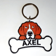customizable beagle dog tag various animal tags custom necklace etiquette id bone editable bread pet 3d print model - Mito3D