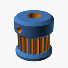 customizable belt pulley gt2 pulleys timing parts 3d print model - Mito3D