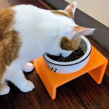 customizable cat dog bowl stand openscad pet pets 3d print model - Mito3D