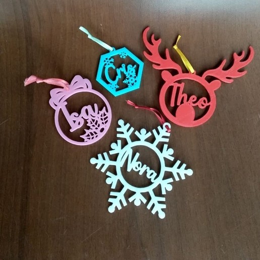 personalizzabile Natale decorazioni ornamento albero soffiatore palla decorazione 3D print model - Mito3D