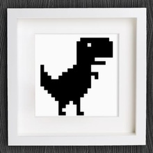 customizable chrome offline t-rex home 2d art 8bit bracelet browser customized customizer decor decoration decorations decorative dino dinosaur dinosaurier dinosaurs earring easter egg game geometric geometrical google homedecor jewelry lowpoly low poly necklace openscad origami pendant trex tyrannosaurus rex video wall 3d print model - Mito3D
