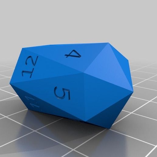 özelleştirilebilir kristal zar özelleştirici openscad rpg 3D print model - Mito3D
