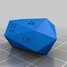 personnalisable cristal dé personnalisateur openscad rpg 3d print model - Mito3D