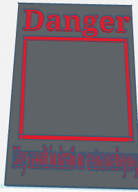personalizzabile Pericolo cartello cartello personalizzato Pericolo Pericolo cartello 3d print model - Mito3D