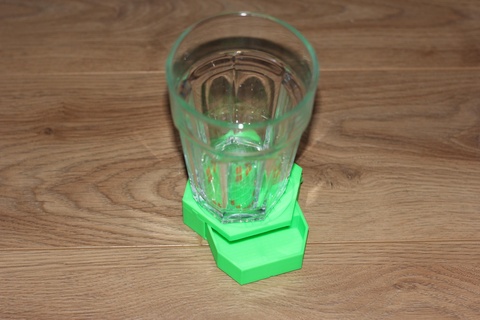 customizable drinks coaster storage low poly 3d print model - Mito3D