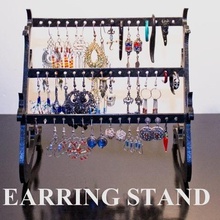 customizable earring stand jewelry customizer display earrings openscad 3d print model - Mito3D