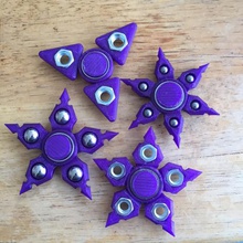customizable edgy fidget star pick-a-weight game spinner toy hand ninja 3d print model - Mito3D
