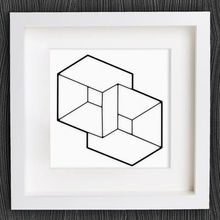 customizable geometry two boxes home dart bracelet customized customizer decor decoration decorations decorative earring geometric geometrical homedecor jewelry lowpoly necklace openscad opticalillusion origami pendant wall walldecoration 3d print model - Mito3D