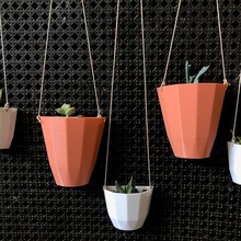 customizable hanging wall planter home plant pot succulent decor 3d print model - Mito3D