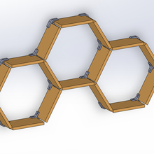 customizable honeycomb shelving 3d print model - Mito3D