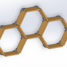 personalizzabile Favo scaffalature 3d print model - Mito3D