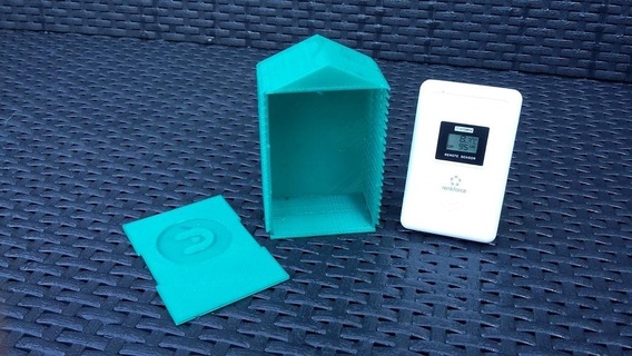 Customizável habitação temperatura sensor caixa ar livre framboesa clima jardim 3d print model - Mito3D
