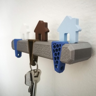customizable key hanger house gadgets custom home keyring keychain holder organize organization 3d print model - Mito3D