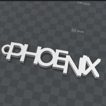 personalizable titular de la clave phoenix art puerta teclas llavero 3d print model - Mito3D