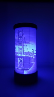 customizable lithophane candleholder works round led light remote control lighting lamp candlestick landscape lithophania decoration home beauty gifts recollection travel 3d print model - Mito3D