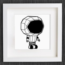 customizable little astronaut home 2d art bracelet customized customizer decor decoration decorations decorative earring geometric geometrical jewelry lowpoly low poly necklace openscad origami pendant space spacesuit wall 3d print model - Mito3D