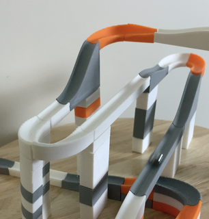 customizable marble track fun toy building set tracks 3d print model - Mito3D