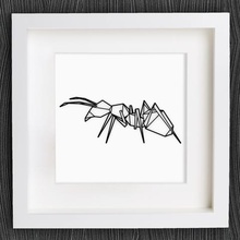 customizable origami ant home 2d art ameisen animal ants bracelet customized customizer decor decoration decorations decorative earring geometric geometrical homedecor jewlery lowpoly low poly necklace openscad pendant wall 3d print model - Mito3D