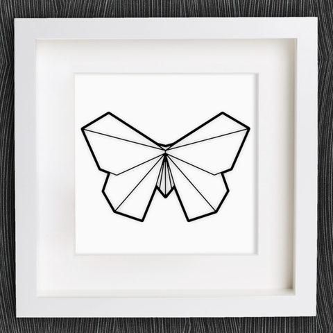 anpassbare origami-Schmetterling home 2d art animal bracelet customized customizer decor decoration decorations decorative earring geometric geometrical Dekoration Insekt Schmuck lowpoly low-poly Halskette openscad Anhänger Wand 3D print model - Mito3D