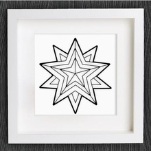 customizable origami christmas star no 2 art 2d christmas-star decoration decorations ornament tree customized customizer geometric geometrical home decor lowpoly low poly merry openscad stern weihnachten weihnachtsstern 3d print model - Mito3D