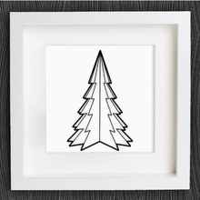 customizable origami christmas tree art 3d print model - Mito3D