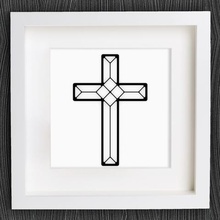 customizable origami cross home 2d art bracelet christian christmas decorations religion customized customizer decorative earring geometric geometrical decor jesus jewelry lowpoly low poly necklace openscad pendant religious wall decoration 3d print model - Mito3D