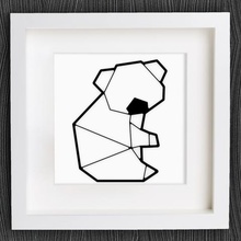 personalizzabile origami simpatico koala casa 2d art animal australia bracelet decor decoration decorations decorative earring geometric geometrical homedecor arredamento per la decorazione della gioielli lowpoly low poly openscad ciondolo parete 3d print model - Mito3D
