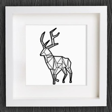 customizable origami deer no 2 home 2d art animal bracelet customized customizer decor decoration decorations decorative earring geometric geometrical hirsch jewelry lowpoly low poly necklace openscad pendant wall 3d print model - Mito3D