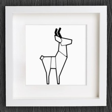 özelleştirilebilir origami geyik ev 2d sanat hayvan bilezik Noel dekorasyon süslemeleri özelleştirilmiş customizer dekoratif küpe geometrik hirsch homedecor dekorasyonu Ev Dekorasyon takı kolye duvar xmas 3d print model - Mito3D