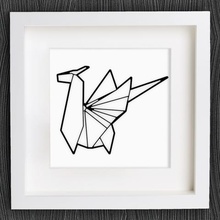 özelleştirilebilir origami ejderha ev 2d sanat bilezik Çin dragon customized customizer decor decoration decorations decorative drache earring fantasy geometric geometrical dekorasyonu takı lowpoly poly düşük mystic kolye duvar 3d print model - Mito3D