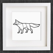 customizable origami fox home 2d art animal bracelet customized customizer decor decoration decorations fuchs geometric geometrical homedecor jewelry lowpoly low poly pendant picture frame ring wall 3d print model - Mito3D