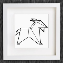 personalizável origami de cabra casa 3d print model - Mito3D