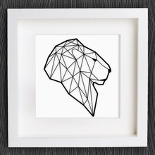 customizable origami lion head home 2d art animal bad boy bracelet cat customized customizer decor decoration decorations decorative earring geometric geometrical homedecor jewelry lowpoly low poly necklace openscad pendant wall 3d print model - Mito3D