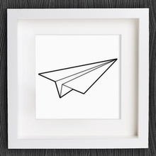 customizable origami paperplane home 2d art airplane customizer geometric geometrical lowpoly low poly openscad papercraft 3d print model - Mito3D
