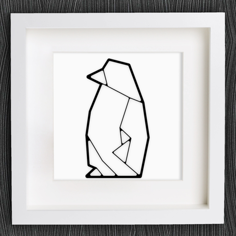 özelleştirilebilir origami penguen ev 2d art animal bracelet customized customizer decor decoration decorations decorative earring geometric geometrical homedecor dekorasyonu Ev Dekorasyon takı lowpoly poly düşük openscad kolye penguenler duvar 3D print model - Mito3D