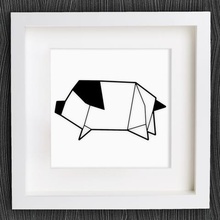 customizable origami pig home 3d print model - Mito3D