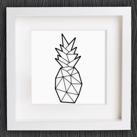 personalizzabile origami di ananas casa 2d art bracelet customized customizer decor decoration decorations decorative earring fruit homedecor arredamento per la gioielli lowpoly low poly collana openscad ciondolo sciocco segno decorazione della parete 3D print model - Mito3D