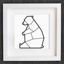 özelleştirilebilir origami kutup ayısı buz bear home animal bracelet customized customizer decoration decorations decorative earring eisbr geometric geometrical grizzly homedecor ev dekorasyonu Ev Dekorasyon takı memeli openscad kolye kar duvar 3d print model - Mito3D