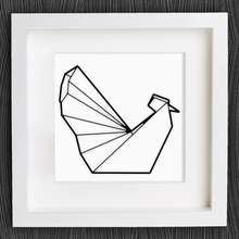 customizable origami rooster home 3d print model - Mito3D