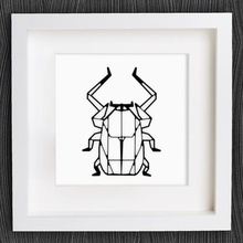 customizable origami scarab home 2d art amulet ancient egypt animal bracelet customized customizer decor decoration decorations decorative earring geometric geometrical insect jewelry lowpoly low poly necklace openscad pendant wall 3d print model - Mito3D