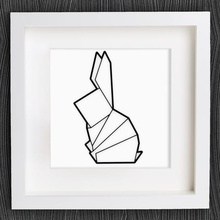 customizable origami sitting bunny home 2d art animal bracelet customized customizer cute decor decoration decorations decorative earring easter geometric geometrical hase homedecor jewelry karnickel lowpoly low poly necklace openscad pendant rabbit wall 3d print model - Mito3D