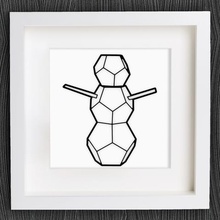 özelleştirilebilir origami kardan adam ev 2d sanat bilezik Noel dekorasyon süslemeleri özelleştirilmiş customizer dekoratif dodecahedron küpe geometrik dekorasyonu takı lowpoly poly düşük kolye openscad schneemann duvar xmas 3d print model - Mito3D