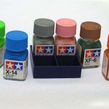 personalizzabile dipingere bottiglie titolare supporto opzionale spazzole Conservazione bottiglia scrivania organizzatore modello organizzazione pittura scatola tamiya 3d print model - Mito3D
