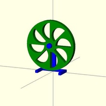 customizable perpetual motion wheel art artistic customizer challange experiment openscad parametric supportless test toy interactive 3d print model - Mito3D