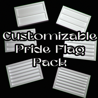customizable pride flag pack lgbt lgbtq customisable custom set keychain earrings pin button cute month 3d print model - Mito3D