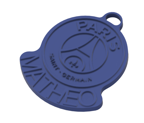customizável psg chaveiro chave anel toque paris santo germain 3d print model - Mito3D