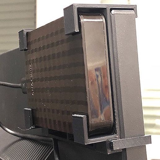 customizable rectangular holder gadget case display mount external hdd power supply ssd 3D print model - Mito3D